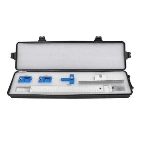 Cabinet Hardware Jig Tool for Handles and Knobs Drawer Guide Jig on Doors and Drawer Fronts, Fastest and Most Accurate Knob for inch Scale-Blue Aluminium Box