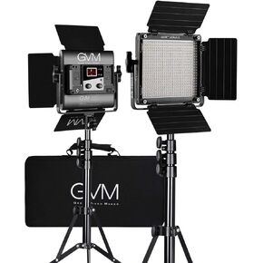 GVM 1300D RGB LED Video Light, 65W Video Lighting Kit with Bluetooth Control, 25000lux/0.5m, 2 Packs Led Panel Light for YouTube Studio, Video Shooting, Broadcasting, Conference, 18 Kinds Scene Modes