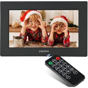 7 Inch Electronic Picture Frame IPS HD Display Digital Picture Frame Video Music Player with Calendar Slideshow Support USB/MMC/SD Card with Remote Control