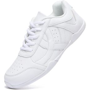 Danzcue Womens Girls Cheer Shoes White, Cheerleading Athletic Shoes