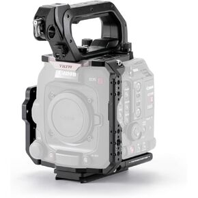 مجموعة قاعدة قفص الكاميرا Tilta المتوافقة مع Canon C400 | التركيب عبر آري روزيت، سكك حديد الناتو، 3/8"-16 و1/4"-20 | يشتمل على لوحة خلفية ومقبض علوي ولوحة مانفروتو