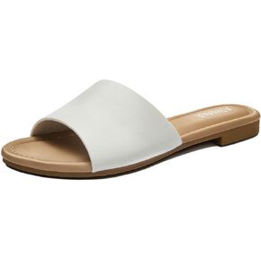 ATHMILE Sandals for Women One Band Womens Sandals Dressy Open Toe Flats | Summer Slides for Casual Party Beach Vacation Daily Wear Cute Comfort Black Brown White in Kuwait