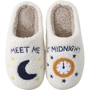 Meet Me At Midnight Merch Slippers For Women Men Cartoon Fuzzy Slippers Winter Cozy Soft For Indoor Outdoor Slippers