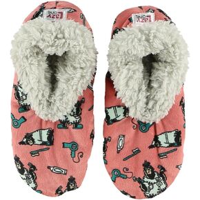 Lazy One Fuzzy Feet Slipper Socks for Women, Cute Fleece-Lined House Slippers, Non-Skid Slipper Socks
