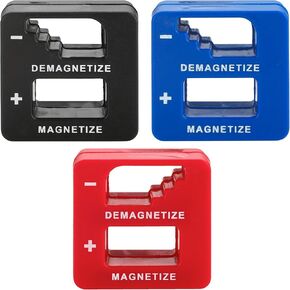 Demagnetizer and Magnetizer - Green - 3 Pack - for Screwdrivers Tips, Bits, and Small Tools, Large or Big Screws, Drills, Drill Bits, Sockets, Nuts, Bolts, Nails and Precision Construction