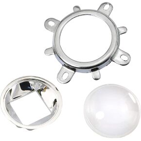 MEETOOT 1Set 120 Degrees 44mm Lens + 50mm Reflector Collimator Base Housing + Fixed Bracket for 20W-100W LED Light Lamp Lenses LED Reflector Cup Kit