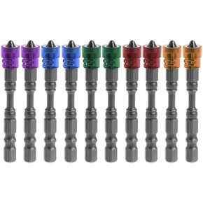 Yakamoz Magnetic Collar Design 10pcs 1/4 Inch Hex Shank PH2 Magnetic Phillips Cross Screw Screwdriver Bits Set Electric Power Driver Bit Set