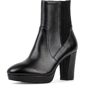 Donald Pliner Women’s LABELL Heeled Ankle Booties - 2" Stacked Block Heel with Platform, Zip Closure Ankle Boots, Fashion Women’s Boot