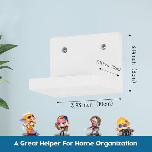 Small Floating Shelf for Wall Set of 6,Mini Shelves for Display Small Figurine,Plant,Collectibles,Small Wall Shelves for Bedroom Living Room Bathroom Kitchen Decor（Black） in Saudi Arabia