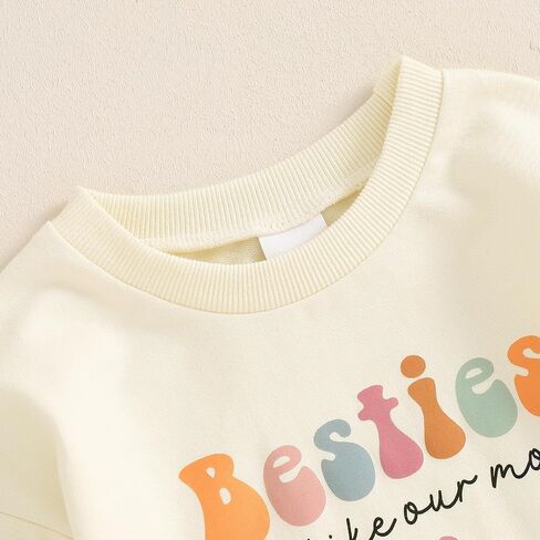 Baby Girl Besties Matching Outfits Long Sleeve Bubble Oversized Besties Romper Sweatshirt Newborn Fall Winter Bodysuit in Saudi Arabia