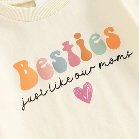 Baby Girl Besties Matching Outfits Long Sleeve Bubble Oversized Besties Romper Sweatshirt Newborn Fall Winter Bodysuit in Saudi Arabia