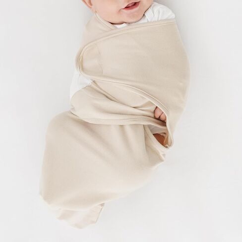 Adjustable Swaddle Wrap - Knitted Cotton Wrap Set for Newborn | 0-3 Months | Pack of 3 (Leaves Edition) in Saudi Arabia