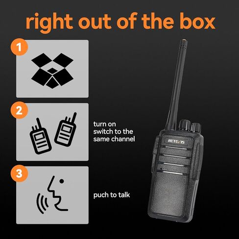 Retevis RT21 Walkie Talkies for Adults, 2 Way Radio Long Range, Two Way Radio Rechargeable, Handheld Radio, Portable, FRS, Durable, Heavy Duty, for Business(4 Pack) in Kuwait