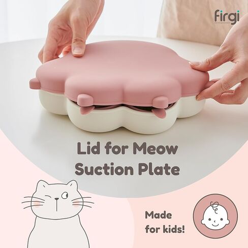 MEOW Silicone Baby Toddler Plates, Baby Feeding Essentials 100% Food-Grade Silicone Led Weaning Supplies BPA Free Toddler Soft and Durable Silicone Plate Feeding Supplies BPA Free Kids Dry Rose in Saudi Arabia
