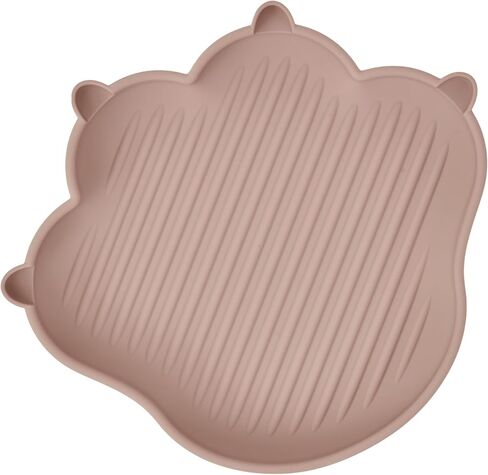 MEOW Silicone Baby Toddler Plates, Baby Feeding Essentials 100% Food-Grade Silicone Led Weaning Supplies BPA Free Toddler Soft and Durable Silicone Plate Feeding Supplies BPA Free Kids Dry Rose in Saudi Arabia