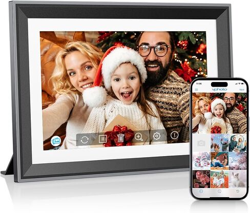 Atatat Digital Photo Frame with 1920x1080 IPS Screen, Digital Picture Frame Support Adjustable Brightness,Photo Deletion,1080P Video,Music,Slideshow,Remote,16:9 Widescreen- P800 in Saudi Arabia