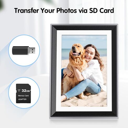Atatat Digital Photo Frame with 1920x1080 IPS Screen, Digital Picture Frame Support Adjustable Brightness,Photo Deletion,1080P Video,Music,Slideshow,Remote,16:9 Widescreen- P800 in Saudi Arabia