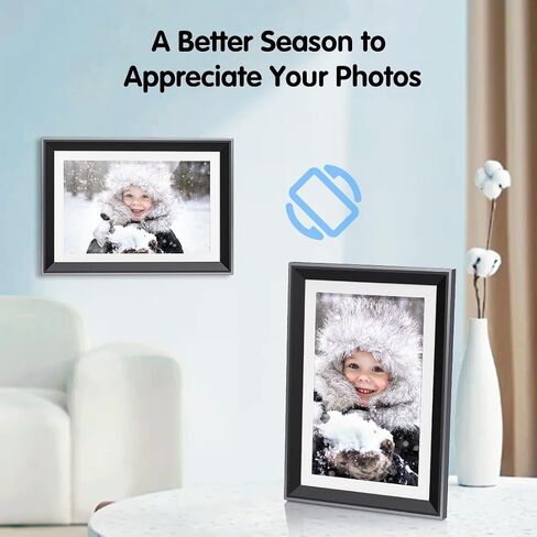 Atatat Digital Photo Frame with 1920x1080 IPS Screen, Digital Picture Frame Support Adjustable Brightness,Photo Deletion,1080P Video,Music,Slideshow,Remote,16:9 Widescreen- P800 in Saudi Arabia