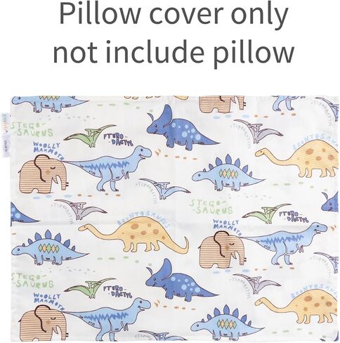 أغطية وسائد للأطفال الصغار من ALVABABY تناسب مقاس 13 × 18،12 × 16 وسادة للأطفال مكونة من قطعتين من أغطية وسائد قطنية للسفر مع مغلف وسادة للأطفال الصغار للأولاد والبنات ديناصورات 2TPW16 in Kuwait