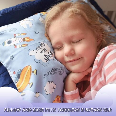 أغطية وسائد للأطفال الصغار من ALVABABY تناسب مقاس 13 × 18،12 × 16 وسادة للأطفال مكونة من قطعتين من أغطية وسائد قطنية للسفر مع مغلف وسادة للأطفال الصغار للأولاد والبنات ديناصورات 2TPW16 in Kuwait
