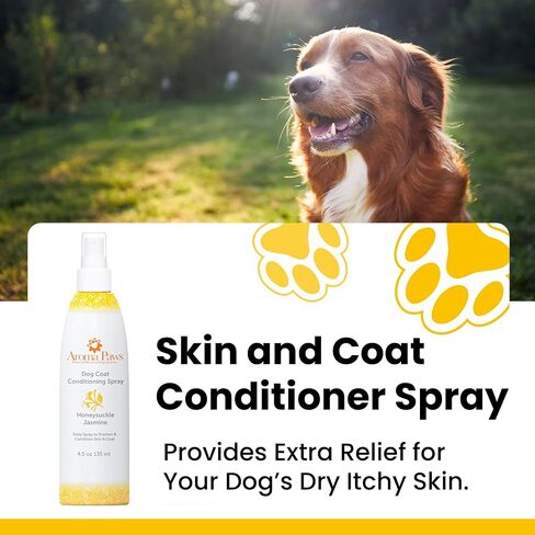 Aroma Paws Scented Dog Coat Spray – Cleansing, Conditioning, Moisturizing – Toxin Free, Healthy Ingredients – Aromatic Grooming Puppy Spray – Loosens Knots, Tangles – 4.5 Oz., Pomegranate Cucumber in Saudi Arabia