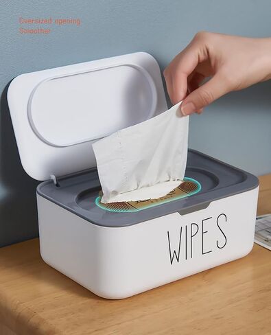 3 Pack Baby Wipes Dispenser for Bathroom Flushable Wipes Holder, 7.48" x 5.12" x 2.95", Refillable Butt Wipes Container Box Storage for Adult in Saudi Arabia