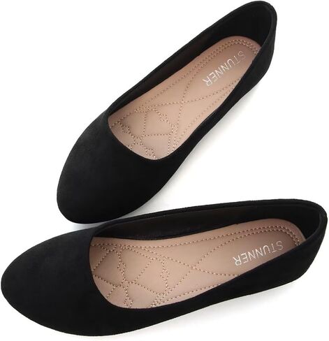 Stunner Women Cute Slip-On Ballet Shoes Soft Solid Classic Pointed Toe Flats in Saudi Arabia