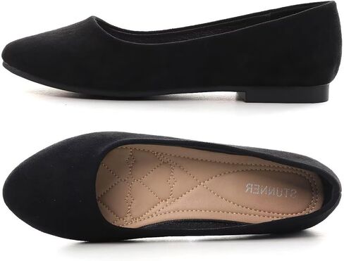 Stunner Women Cute Slip-On Ballet Shoes Soft Solid Classic Pointed Toe Flats in Saudi Arabia
