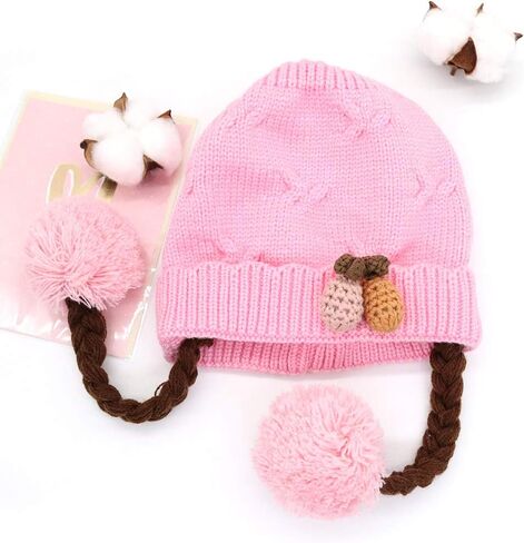 Infant Baby Winter Hat Beanies Crochet Warm Knitted Wig Hat in Saudi Arabia
