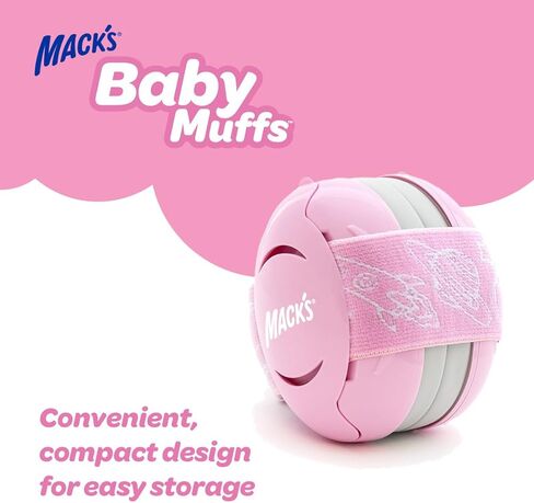 Mack's® Baby Muffs | Baby Ear Muffs Noise Protection | High NRR - 17 Decibels | Noise Cancelling Headphones for Babies & Toddlers | Ages 3-36 Months in Kuwait