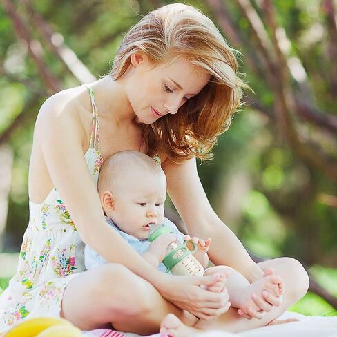 مقابض زجاجات الأطفال من السيليكون، قطعتان من مقابض الزجاجات لزجاجات دكتور براون الضيقة، مقابض زجاجات الأطفال بها مقابض سهلة الإمساك لزجاجة الطفل، مقبض سهل الحمل ومقبض زجاجة خفيف الوزن (أخضر/أزرق) in Kuwait