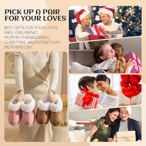 Womens Slippers Fluffy Slippers Memory Foam Slippers House Slippers Non-slip Indoor Outdoor in Saudi Arabia