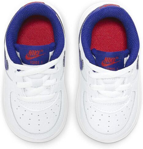 Nike Baby Boy's Force 1 (Infant/Toddler) White/Deep Royal Blue/University Red 8 Toddler M in Saudi Arabia
