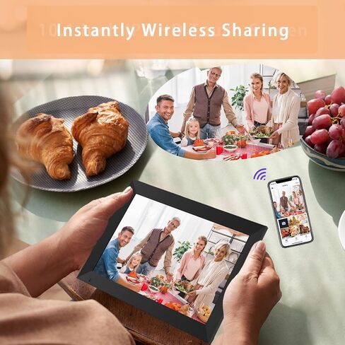 إطار صور رقمي، إطار صور سحابي واي فاي مقاس 10.1 بوصة، شاشة لمس عالية الدقة 1280 * 800 IPS HD، تدوير تلقائي، قابل للتركيب على الحائط، تخزين 32 جيجابايت، مشاركة الصور ومقاطع الفيديو عن بعد في أي وقت عبر تطبيق Uhale in Saudi Arabia