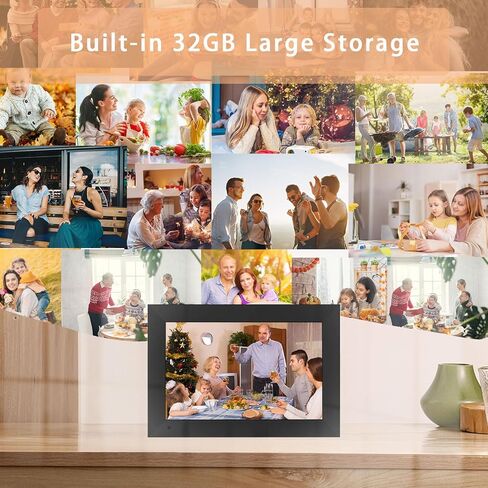 إطار صور رقمي، إطار صور سحابي واي فاي مقاس 10.1 بوصة، شاشة لمس عالية الدقة 1280 * 800 IPS HD، تدوير تلقائي، قابل للتركيب على الحائط، تخزين 32 جيجابايت، مشاركة الصور ومقاطع الفيديو عن بعد في أي وقت عبر تطبيق Uhale in Saudi Arabia