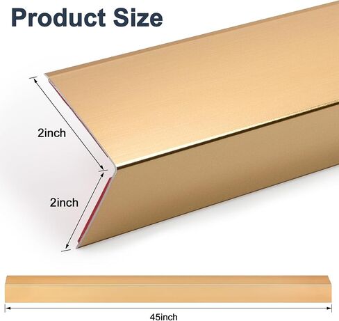 4 PCS 45" Aluminum Corner Protectors Self Adhesive Wall Corner Guards Metal Wall Edge Protector Strip Furniture Corner Protectors for Wall Cabinet Baseboard Decoration 45" x 1" (Gray Blue) in Saudi Arabia