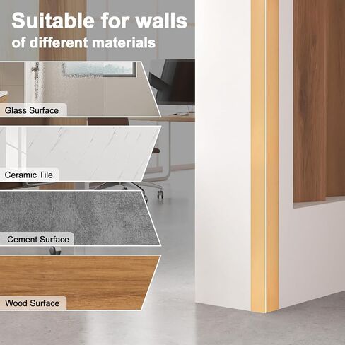 4 PCS 45" Aluminum Corner Protectors Self Adhesive Wall Corner Guards Metal Wall Edge Protector Strip Furniture Corner Protectors for Wall Cabinet Baseboard Decoration 45" x 1" (Gray Blue) in Saudi Arabia