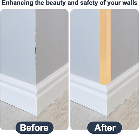 4 PCS 45" Aluminum Corner Protectors Self Adhesive Wall Corner Guards Metal Wall Edge Protector Strip Furniture Corner Protectors for Wall Cabinet Baseboard Decoration 45" x 1" (Gray Blue) in Saudi Arabia