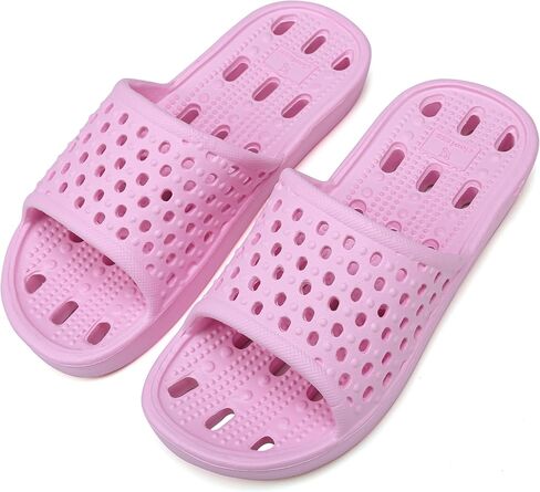 clootess Shower Shoes Slide for Men and Women Holes Bath Slipper Bathroom Sandal Pool Gym College Dorm Non-Slip in Kuwait
