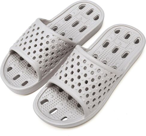 clootess Shower Shoes Slide for Men and Women Holes Bath Slipper Bathroom Sandal Pool Gym College Dorm Non-Slip in Kuwait