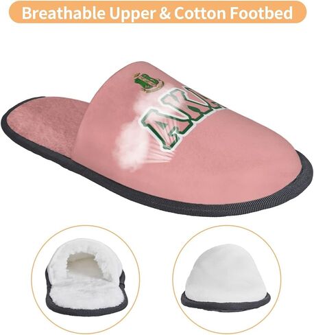 AKA Sorority Paraphernalia Black Girl Plush Slippers - Comfy, Luxurious Footwear for Sorority Sisters & Fashion Lovers in Saudi Arabia