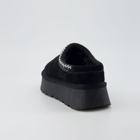 CUSHIONAIRE Women’s Kabuki Genuine Suede Platform Mule Slippers with Memory Foam, Indoor/Outdoor, Wide Widths Available in Saudi Arabia