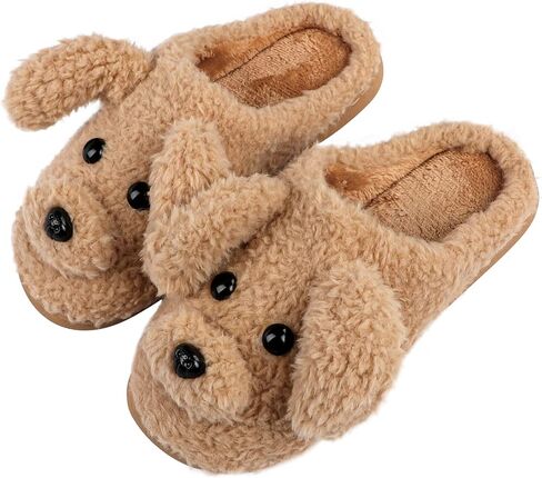 Womens Cute Reindeer Antlers House Slippers Funny Christmas Deer Horn Ear Indoor Home Shoes Plush Fuzzy Warm Bedroom Slippers in Kuwait