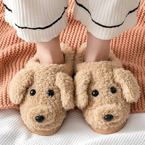 Womens Cute Reindeer Antlers House Slippers Funny Christmas Deer Horn Ear Indoor Home Shoes Plush Fuzzy Warm Bedroom Slippers in Kuwait