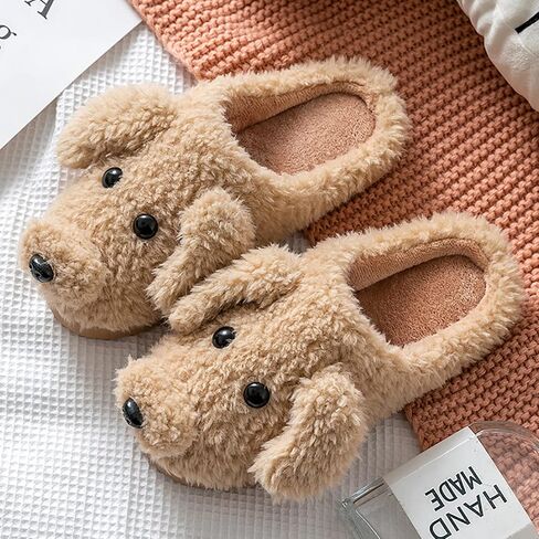 Womens Cute Reindeer Antlers House Slippers Funny Christmas Deer Horn Ear Indoor Home Shoes Plush Fuzzy Warm Bedroom Slippers in Kuwait