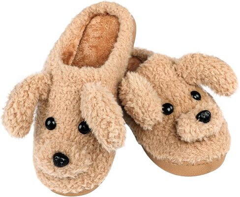 Womens Cute Reindeer Antlers House Slippers Funny Christmas Deer Horn Ear Indoor Home Shoes Plush Fuzzy Warm Bedroom Slippers in Kuwait