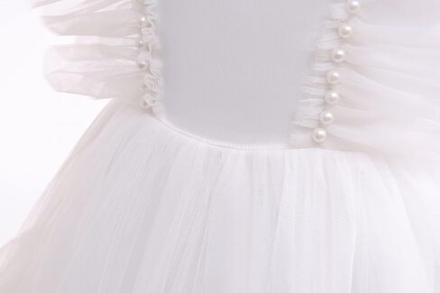 Weileenice Flower Girl Dress Ruffle Tulle Beads Toddler Wedding Pageant Ceremony Birthday Party Evening Tutu Dresses in Saudi Arabia