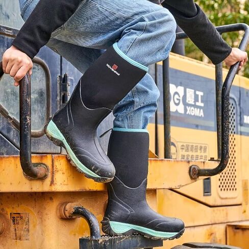WOVENPAK Hunting Rubber Boots for Women, Waterproof Outdoor Rain Boots, Neoprene Insulated Boots for Gardening, Farming, Size 6-11 in Kuwait