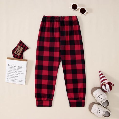Toddler Boy Girl Birthday Outfit Long Sleeve Shirt Long Pant Set Letter Printed Tops Plaid Pant Fall Winter Clothes in Kuwait