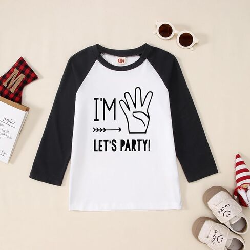 Toddler Boy Girl Birthday Outfit Long Sleeve Shirt Long Pant Set Letter Printed Tops Plaid Pant Fall Winter Clothes in Kuwait